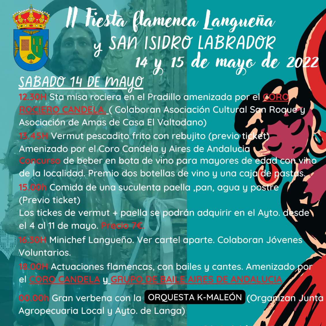 Entrevista: Langa vuelve a celebrar la Fiesta flamenca y San Isidro Labrador en un fin de semana lleno de actividades